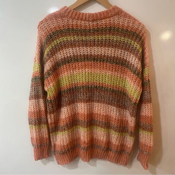 American Eagle knit rainbow oversized crewneck sweater size XS - Picture 4 of 7